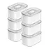 Kit 6 Organizador De Geladeira 0 65 L Cozinha Frutas Legumes