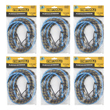 Kit 6 Pacote Elastico Extensor Multiuso Com 2 Peças Em Cada