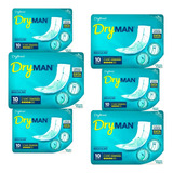 Kit 6 Pacotes Absorvente Geriátrico Dry Man C 10 Masculino