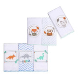 Kit 6 Pano Fralda De Boca Babete Bordado 40x40cm Papi