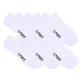 Kit 6 Pares De Meia Sapatilha Masculina Invisível Branca