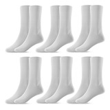 Kit 6 Pares De Meias Masculina Cano Alto 37 Ao 44 Atacado