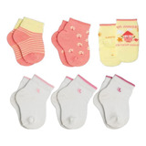 Kit 6 Pares Meia Bebe Feminina Lupo Infantil Algodão