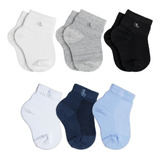 Kit 6 Pares Meia Bebe Lupo Algodão Masculina Lisas