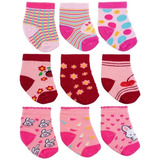 Kit 6 Pares Meia Para Bebê Menina Pimpolho 0 A 15 Rn Sortida