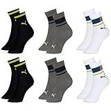Kit 6 Pares Meia Puma Infantil Cano Longo Algodão Criança Menino 2 Brancos 2 Pretos Mescla 2 Pretos 29 34