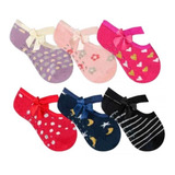 Kit 6 Pares Meia Sapatilha Bebê Recém Nascido