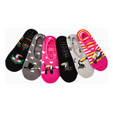 Kit 6 Pares Meias Antiderrapante Pilates Sapatilha Estampas