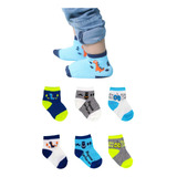Kit 6 Pares Meias Estampadas Cano Curto Infantil Promocional