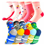 Kit 6 Pares Meias Infantil Bebe Menina Menino Antiderrapante