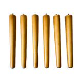 Kit 6 Pé Palito 25cm Madeira Sofá Puff Cama Box Mesa