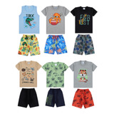 Kit 6 Peças 3 Conjunto Roupa Menino Verão Atacado Barato