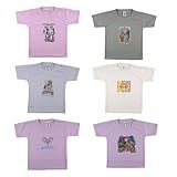 Kit 6 Peças Camisetas Infantis Estampadas Algodão Rosa Menina 3 