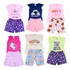 Kit 6 Peças Conjunto Infantil De Verão Menina 1 A 10 Anos
