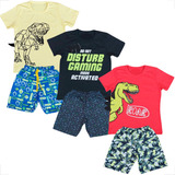 Kit 6 Peças De Roupa Infantil Menino Bebe Masculino Atacado