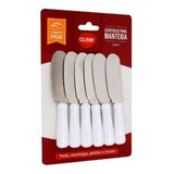Kit 6 Peças Espátulas Manteiga Geleia Patê Aço Inox Conjunto