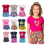 Kit 6 Peças Infantil Juvenil Menina Verão Tamanhos 1 A 16