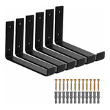 Kit 6 Peças Mão Francesa Invertida 30cm Ferro Resistente