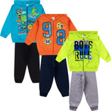 Kit 6 Peças Moletom Infantil Juvenil Zíper Capuz Inverno