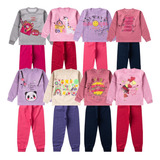 Kit 6 Peças Moletom Menina Infantil Inverno Atacado Promo