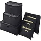 Kit 6 Peças Necessaire Organizadora Mala Viagem Travel Bag Preto 