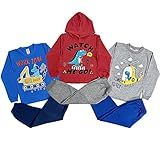 Kit 6 Peças Roupa Inverno Conjunto Menino Blusas 1 Com Capuz E 2 Sem Capuz 3 Calças Moletom Tamanho 4