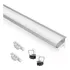 Kit 6 Perfil De Led Aluminio 2m Embutir Gesso + Presilhas 