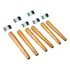 Kit 6 Pés Palito Com Chapas De Grau 30cm Para Moveis Rack