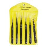 Kit 6 Pinças Anti Estática Bga Reballing Manutenção iPhone