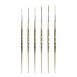 Kit 6 Pincéis Artístico Filamento Sintético Konex 422 Condor