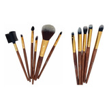 Kit 6 Pincéis Maquiagem Yanz Pó Blush Sombra Sobrancelha