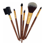 Kit 6 Pincéis Maquiagem Yanz Pó Blush Sombra Sobrancelha