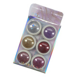 Kit 6 Pó Cromo Metalizado Unhas Cromado Decoração Cor Hs 812