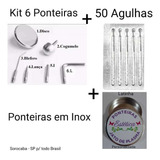 Kit 6 Ponteiras   50 Agulhas Para Jato De Plasmas Em Inox