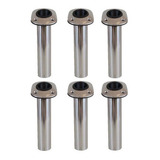 Kit 6 Porta Caniço Em Aço Inox Reforçado Inclinado Sem Tampa