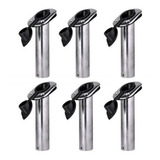 Kit 6 Porta Caniço Inox Reforçado Inclinado Tampa Em Nylon