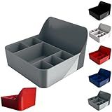 Kit 6 Porta Guardanapo Sachê Galheteiro Mesa Balcão Bancada Organizador Suporte Multiuso Divisórias -Cinza-