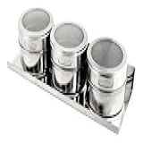 Kit 6 Porta Temperos E Condimentos Pote Magnético Em Inox