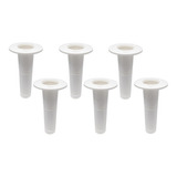 Kit 6 Porta Varas Caniço Reto P Lanchas Barcos Cor Branca
