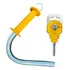 Kit 6 Porteiras Mola Externa Cerca Elétrica Rural 6 Batentes Cor Amarelo