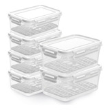 Kit 6 Pote C Escorredor Porta Frios Queijo Presunto Frutas