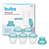 Kit 6 Potes Armazenar Leite Papinha Com Adaptador Funil Buba