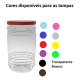 Kit 6 Potes Baleiro Plastico Transparente