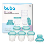 Kit 6 Potes Para Armazenar Leite Materno Alimento Congelar