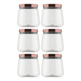 Kit 6 Potes Plástico Multiuso Tampa 1 2l Bolachas Biscoito