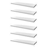 Kit 6 Prateleiras 70x30 MDF Branco Com Suporte Flutuante Invisível