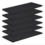 Kit 6 Prateleiras 70x30 MDF Preto Com Suporte Flutuante Invisível