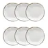 Kit 6 Prato Fundo Oxford Porcelanas Modelo Irregular 22,5 Cm