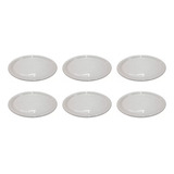 Kit 6 Prato Travessa Oval 31cm Porcelana Buffet Bistrô Pub