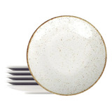 Kit 6 Pratos Porcelana Raso Tramontina Rustico Decorado 25cm